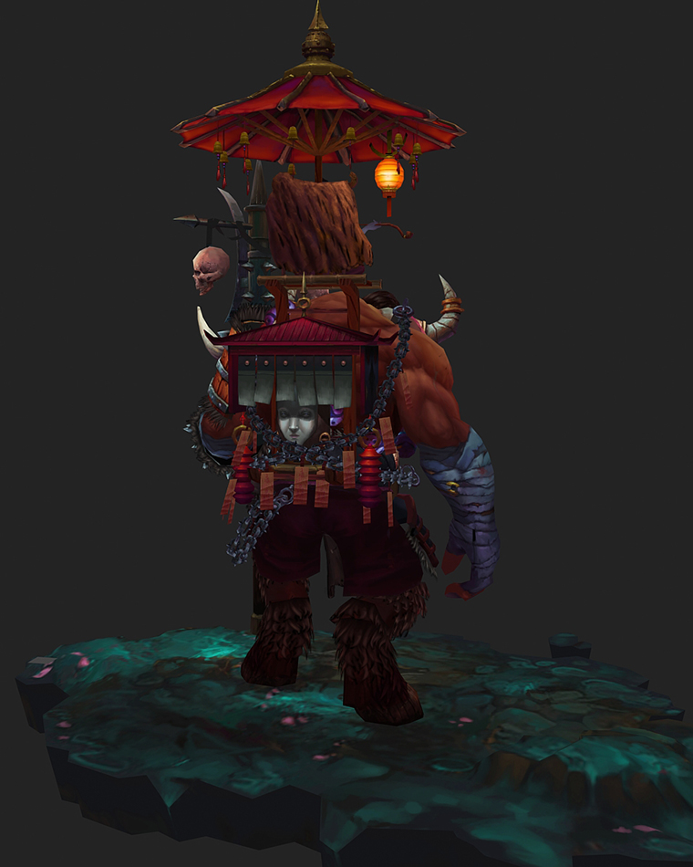 游戏人物原画——灯笼魔王东南面